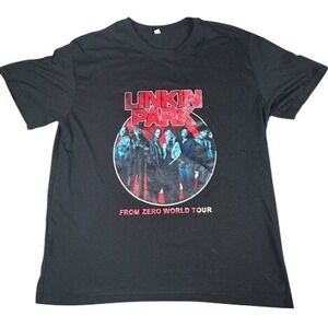 Linkin Park T-Shirt Mens L From Zero World Tour 2025 Black Band Graphic‎ Tee